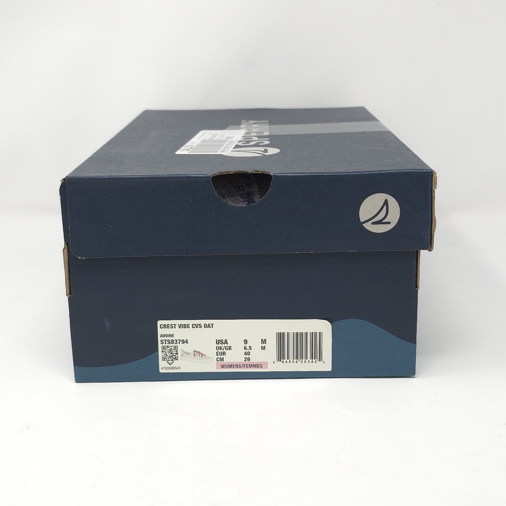 Sperry Womens Crest Vibe Canvas Low Top Lace Up Fashion Sneakers, Oat, Size 9M - Picture 8 of 8
